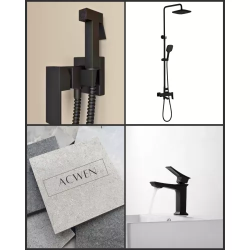 Смеситель для раковины ACWEN PE-11100MB черный матовый, Выбрать цвет:  черный матовый, изображение 13