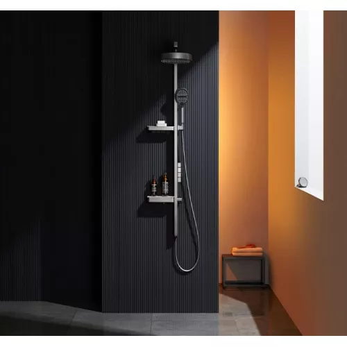 Душевая стойка ACWEN BN 28D графит, Выбрать цвет: Графит, изображение 2