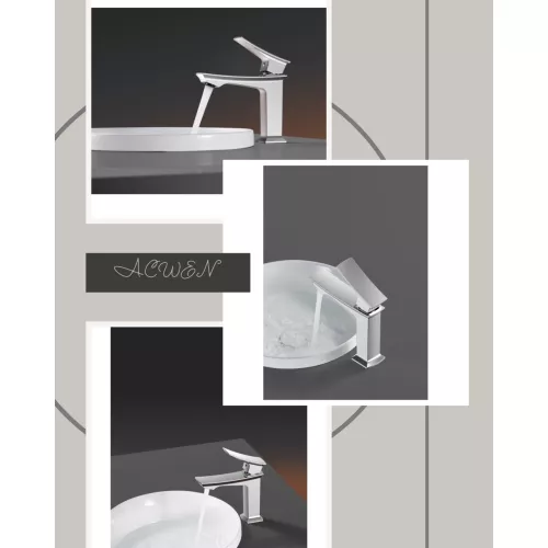 Смеситель для раковины ACWEN  PE-11100CP  хром, Выбрать цвет: Хром, изображение 5