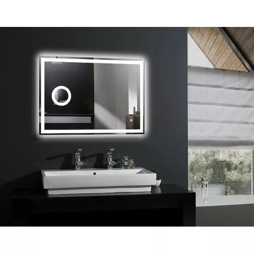 Зеркало Esbano с подсветкой, увел. линзой ES-3429KDF 100*70, изображение 2