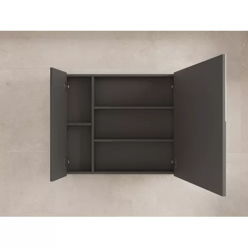 Зеркальный шкаф Style line "ЛИМА 80/100" эмаль, белый матовый, Выбрать цвет: Белый матовый, Выбрать размер: 80, изображение 3