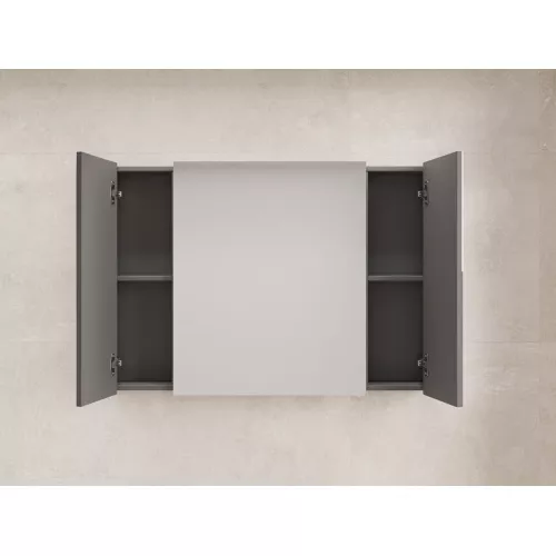 Зеркальный шкаф Style line "ЛИМА 80/100" эмаль, графит, Выбрать цвет: Графит, Выбрать размер: 100, изображение 3