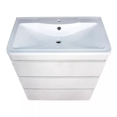 Тумба напольная с раковиной Style Line Атлантика 80 Люкс Plus бетон крем, Выбрать цвет: Бетон крем, Выбрать размер: 80, изображение 2