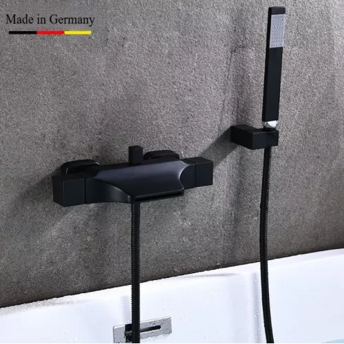 Смеситель для ванны и душа ACWEN 80105BS черный матовый, Выбрать цвет: Черный, изображение 5