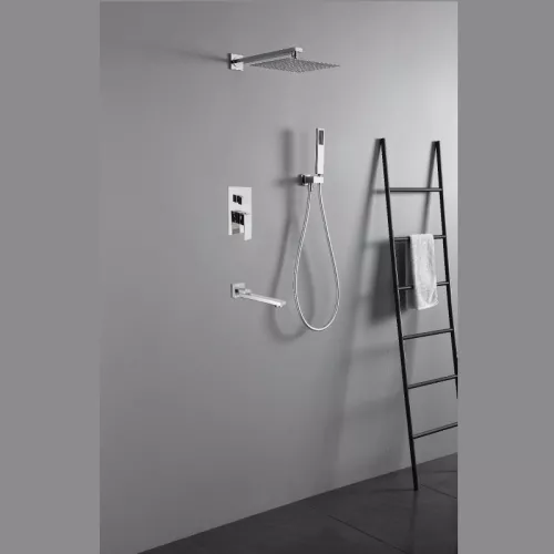 Душевая система ACWEN-80118  встраиваемая с изливом , хром, Выбрать цвет: Хром, изображение 10