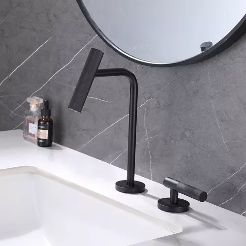 Смеситель для раковины ACWEN BN 063B черный матовый дизайнерский, Выбрать цвет: Чёрный, изображение 2