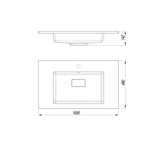 Тумба напольная Style line "ЛИМА 100/80" эмаль, с раковиной LINE 100/80, 2 ящ., PLUS, графит, Выбрать цвет: Графит, Выбрать размер: 100, Внешний вид: с раковиной кварц/серый шелк, изображение 7