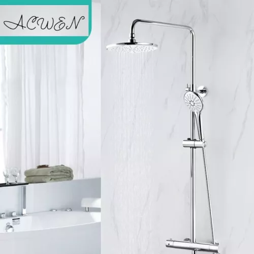 Душевая стойка  ACWEN 80051 с термостатом  хром, Выбрать цвет: Хром, изображение 8