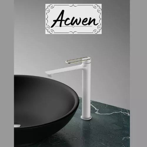Смеситель для раковины ACWEN JL-11G111MW на столешницу белый, изображение 2