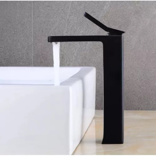 Смеситель для накладной раковины ACWEN 2201В черный матовый