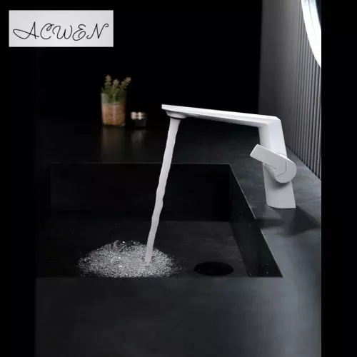 Смеситель для раковины ACWEN BN61E белый, Выбрать цвет: Белый, изображение 3