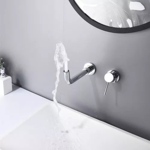 Смеситель для раковины скрытого монтажа ACWEN 6605A хром, Выбрать цвет: Хром, изображение 11