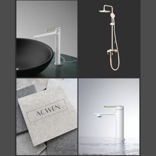 Смеситель для раковины ACWEN JL-11G111MW на столешницу белый, изображение 3