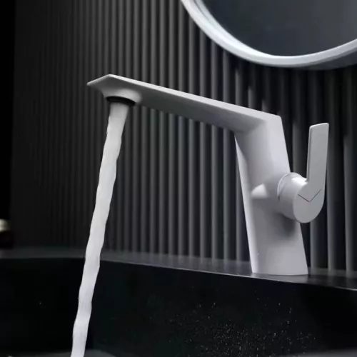 Смеситель для раковины ACWEN BN61E белый, Выбрать цвет: Белый, изображение 2