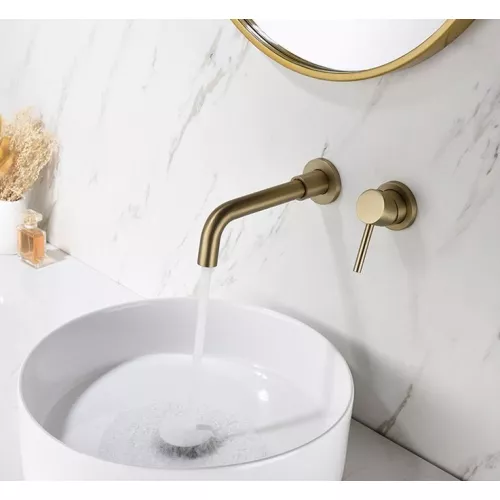 Смеситель для раковины скрытого монтажа ACWEN 6605C матовое золото, Выбрать цвет: Золото, изображение 14