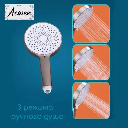 Смеситель для ванны и душа ACWEN 80012В-5 черный матовый, изображение 3