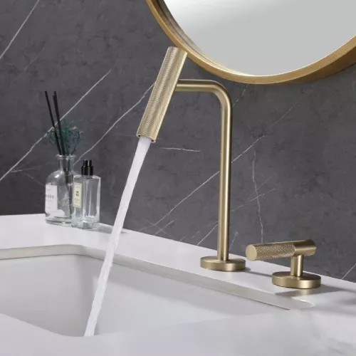Смеситель для раковины ACWEN BN 063C матовое золото дизайнерский, Выбрать цвет: Золото, изображение 2