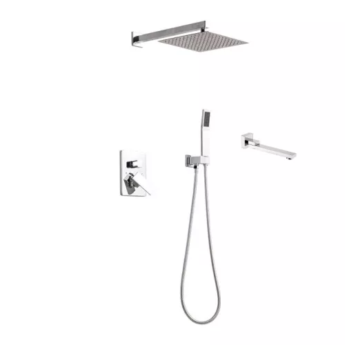 Душевая система ACWEN-80118  встраиваемая с изливом , хром, Выбрать цвет: Хром, изображение 12