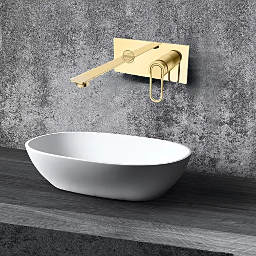 Смеситель для раковины ACWEN JL-38111MH встраиваемый,  золото, изображение 2