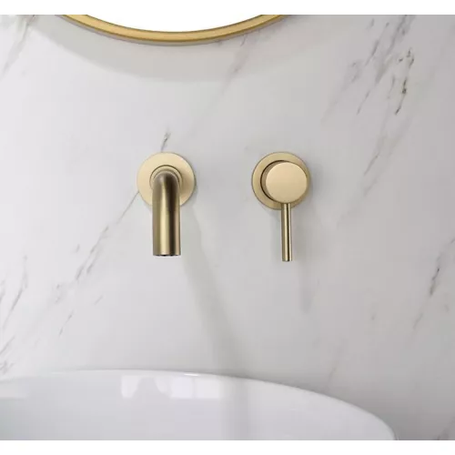 Смеситель для раковины скрытого монтажа ACWEN 6605C матовое золото, Выбрать цвет: Золото, изображение 15