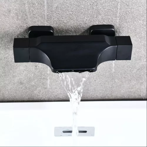 Смеситель для ванны и душа ACWEN 80105BS черный матовый, Выбрать цвет: Черный, изображение 2