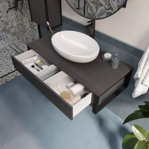 Тумба подвесная 1Marka GRUNGE LOFT 1в.я Секвойя, Выбрать цвет: Секвойя, Выбрать размер: 100, изображение 2