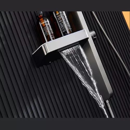 Душевая стойка ACWEN BN 28D графит, Выбрать цвет: Графит, изображение 11