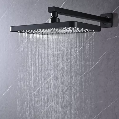 Душевая система ACWEN 1301B с термостатом, встраиваемая с изливом, Выбрать цвет: Черный, изображение 14