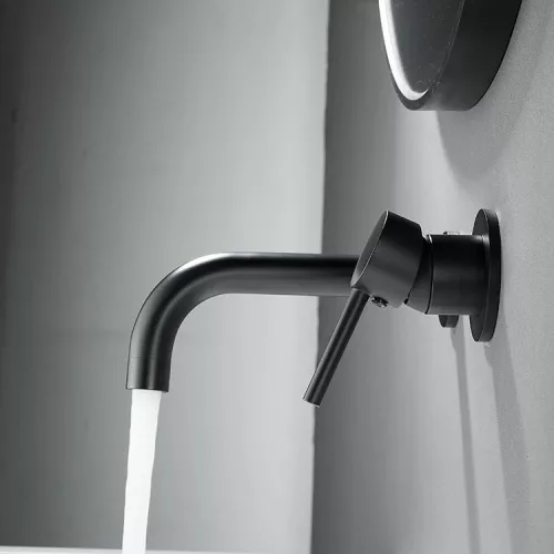 Смеситель для раковины скрытого монтажа ACWEN 6605B черный, Выбрать цвет: Черный, изображение 15
