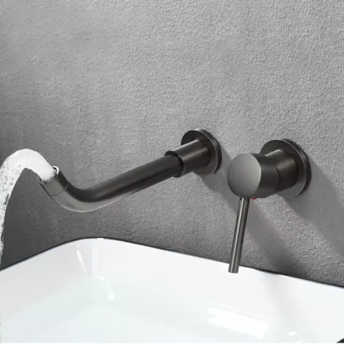 Смеситель для раковины скрытого монтажа ACWEN 6605D графит, Выбрать цвет: Графит, изображение 10