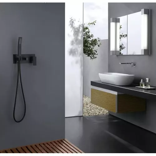 Душевая система ACWEN 2210B встраиваемая, черная матовая, Выбрать цвет: Черный, изображение 10