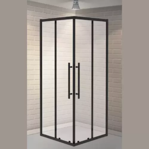 Душевое ограждение ESBANO ESF-90/100KV-B  без поддона, Цвет профиля: Черный, Выбрать размер: 90х90