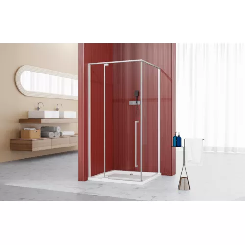 Ограждение душевое ESBANO ESA-108/119/128PS-C хром, Цвет профиля: Хром, Выбрать размер: 100х80, изображение 2