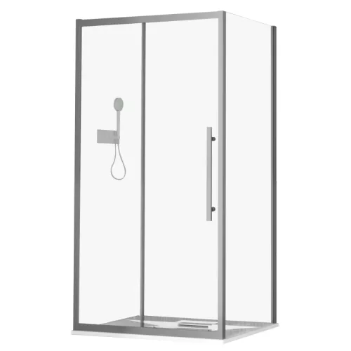 Ограждение душевое ESBANO ESF-108/119/128PS-GM оруж.сталь, Цвет профиля: Оружейная сталь, Выбрать размер: 100х80, изображение 2