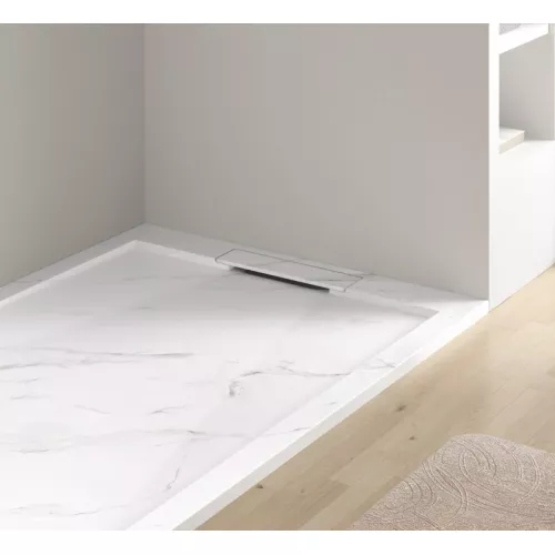 Поддон из искусственного камня ESBANO ESP-LM128CB  120х80, Выбрать цвет: мрамор белый, изображение 3