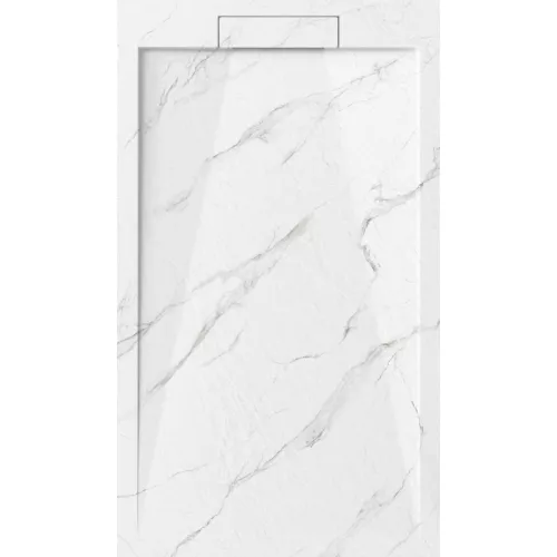 Поддон из искусственного камня ESBANO ESP-LM128CB  120х80, Выбрать цвет: мрамор белый, изображение 2