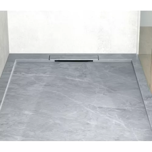 Поддон из искусственного камня ESBANO ESP-LM128VG  120х80, Выбрать цвет: мрамор серый, изображение 3