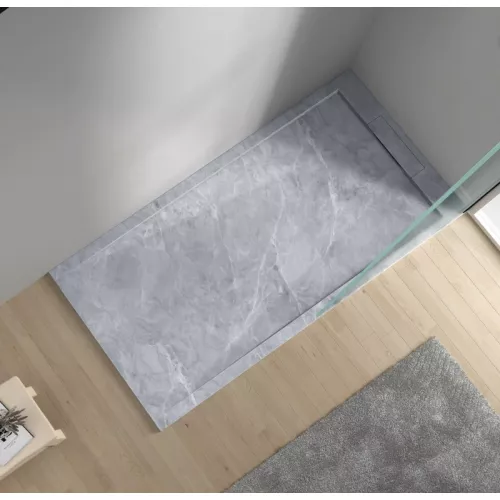 Поддон из искусственного камня ESBANO ESP-LM128VG  120х80, Выбрать цвет: мрамор серый, изображение 4