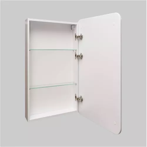 Зеркало-шкаф "Каре 40*80 универсальное" с подсветкой, сенсор с диммером на зеркале, изображение 4