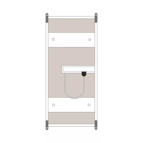 Зеркало-шкаф "Каре 40*80 универсальное" с подсветкой, сенсор с диммером на зеркале, изображение 5