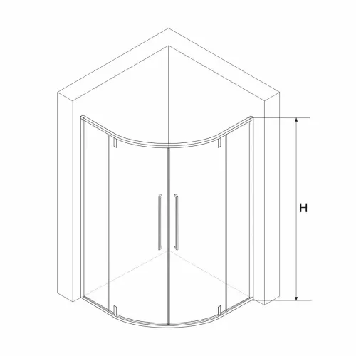 Душевой уголок RGW SV-53B прозрачное/черный, Цвет стекла: прозрачное, Цвет профиля: Черный, Выбрать размер: 800x800, изображение 6