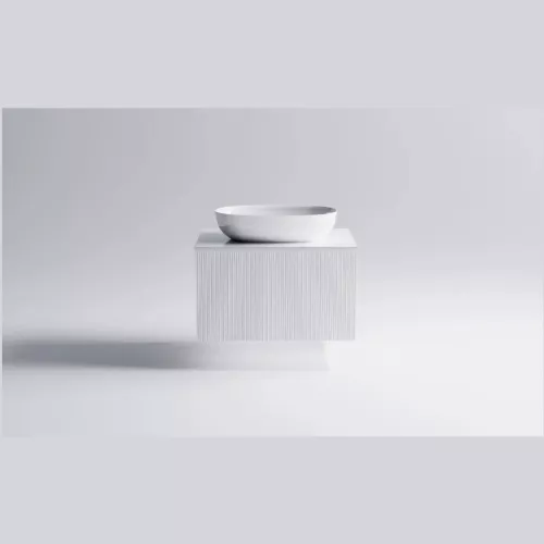 Тумба подвесная с раковиной на столешнице Astra-Form М-40 с 1 ящ. белый матовый, Выбрать цвет: Белый матовый, Выбрать размер: 70, изображение 4