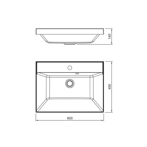 Тумба подвесная "Манхэттен 100/80/70/60" ЭМАЛЬ с  раковиной  ASTI , 2 ящика ,PLUS , белый матовый, Выбрать цвет: Белый, Выбрать размер: 60, Внешний вид: с белой раковиной, изображение 6