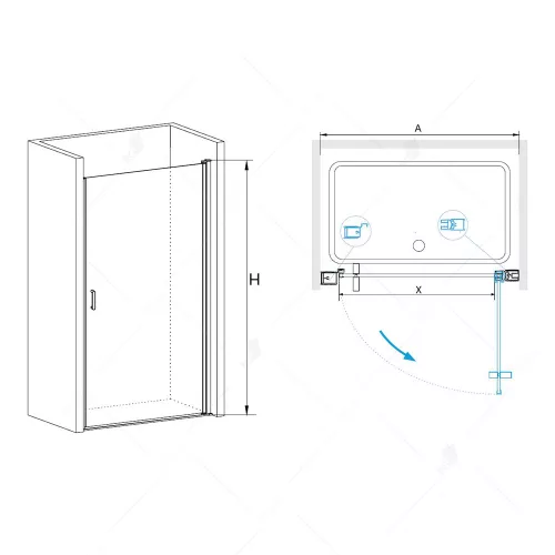 Душевая дверь RGW LE-03 600, изображение 2