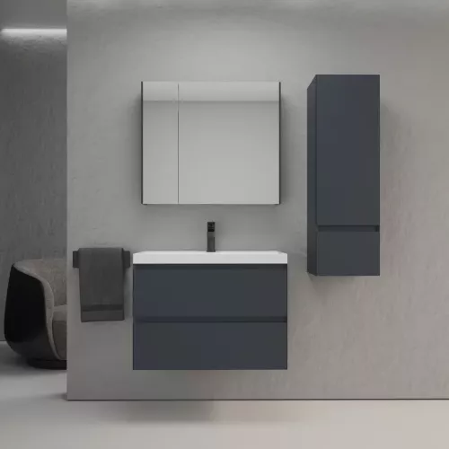 Пенал подвесной "Манхэттен" 36, ЭМАЛЬ 1 ящик PLUS графит, Выбрать цвет: Графит, изображение 4