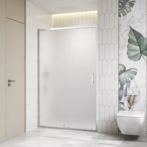 Душевая дверь RGW CL-13 рифленое/хром, Цвет стекла: рифленое, Цвет профиля: Хром, Выбрать размер: 120