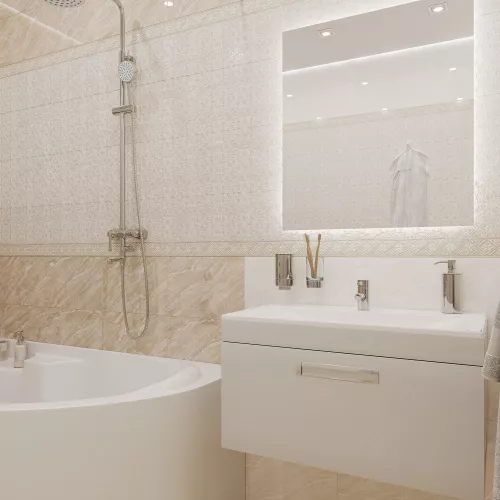 Плитка облиц. Gestia GT Бежевый  40*27 ornament, Выбрать цвет: Бежевый орнамент 2, Выбрать размер: 40х27, изображение 4