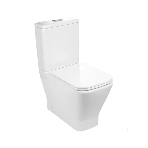 Унитаз-компакт БЕЗОБОДКОВЫЙ WeltWasser Rotbach 011 GL-WT (слив TORNADO) белый глянец, изображение 2