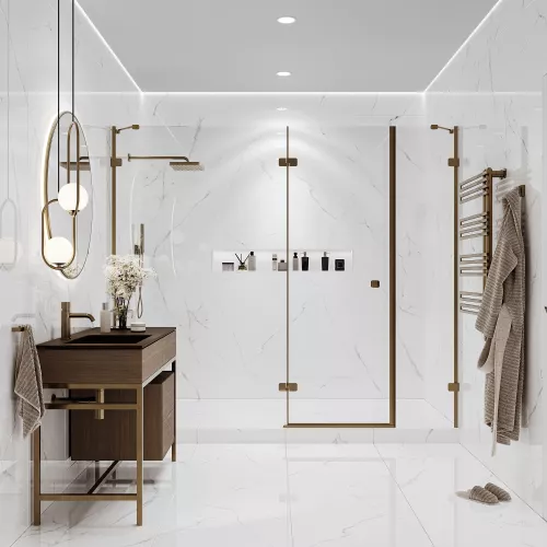 Керамогранит Romantic_GT Белый 60х60/60x120 полир. Slim, Выбрать размер: 60*120, изображение 9