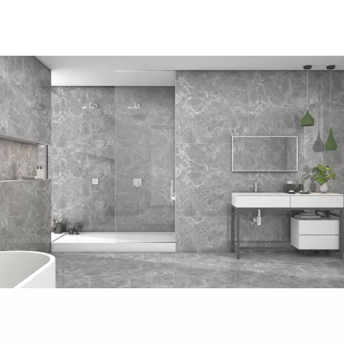 Керамогранит Solo_GT Серый полир., Выбрать цвет: Серый, Выбрать размер: 60х120, изображение 8